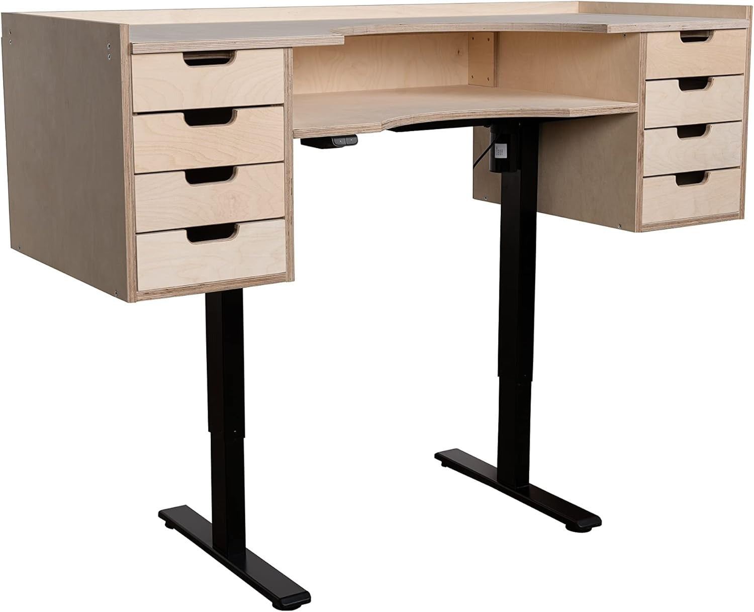 Robofex Height-Adjustable Jewellers Workbench 8-Drawer Ergonomic Craft Table