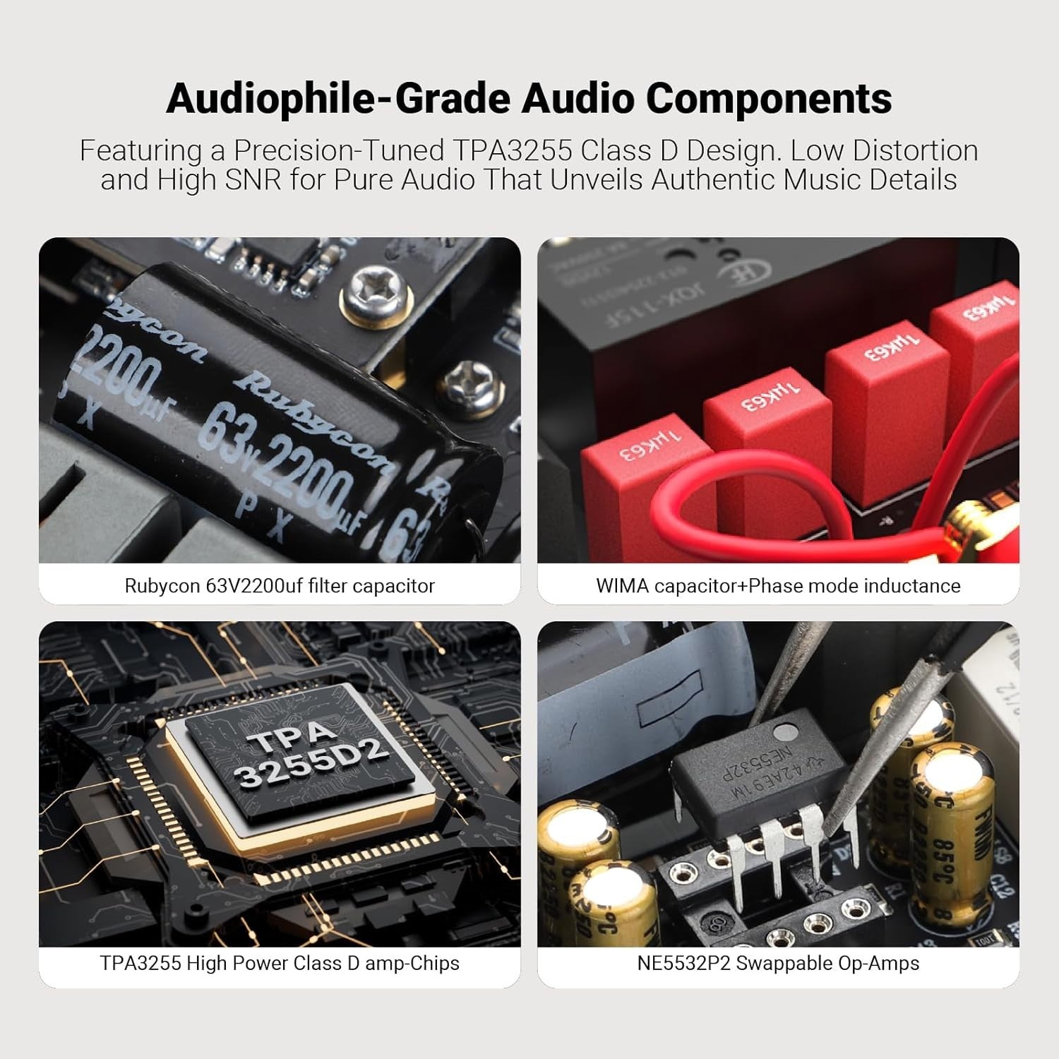 300W x2 Stereo Amplifier Class D Mini HiFi TPA3255 Bridgeable