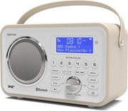 White Portable DAB DAB+ FM Digital Radio Bluetooth Rechargeable Dual Alarm
