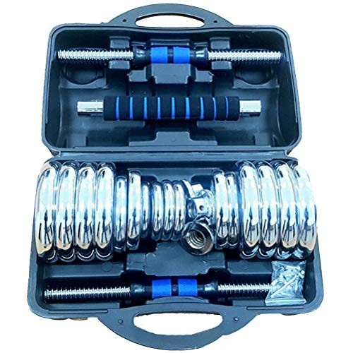 30kg Adjustable Dumbbell Barbell Set Carry Case Spinlock Home Gym