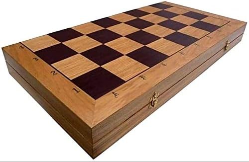 Luxury 60cm Medieval England Chess Set | Stone Figures & Inlaid Board | Handcraf