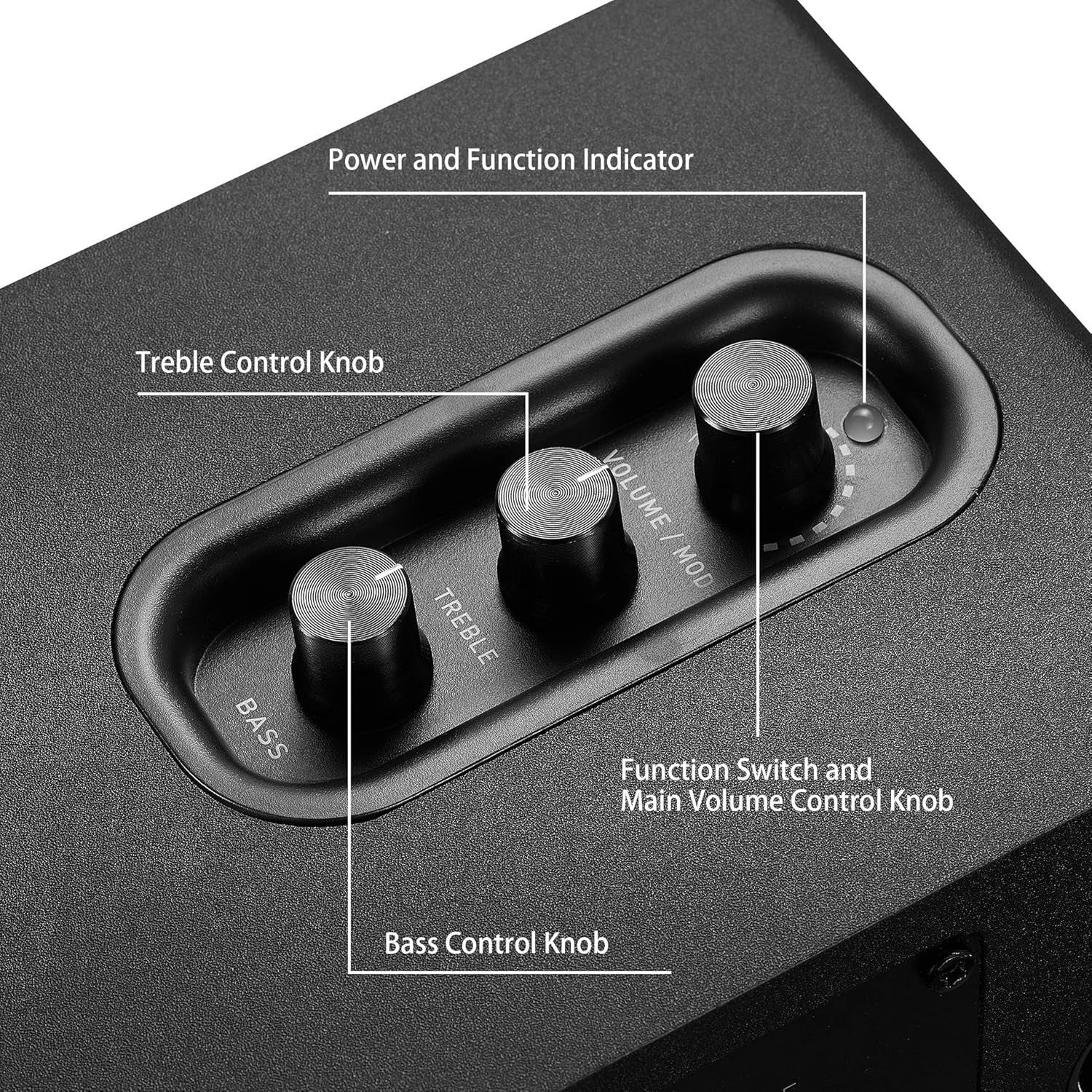 Bluetooth 5.0 HiFi Bookshelf Speakers with Carbon Fiber Drivers and 24bit DAC