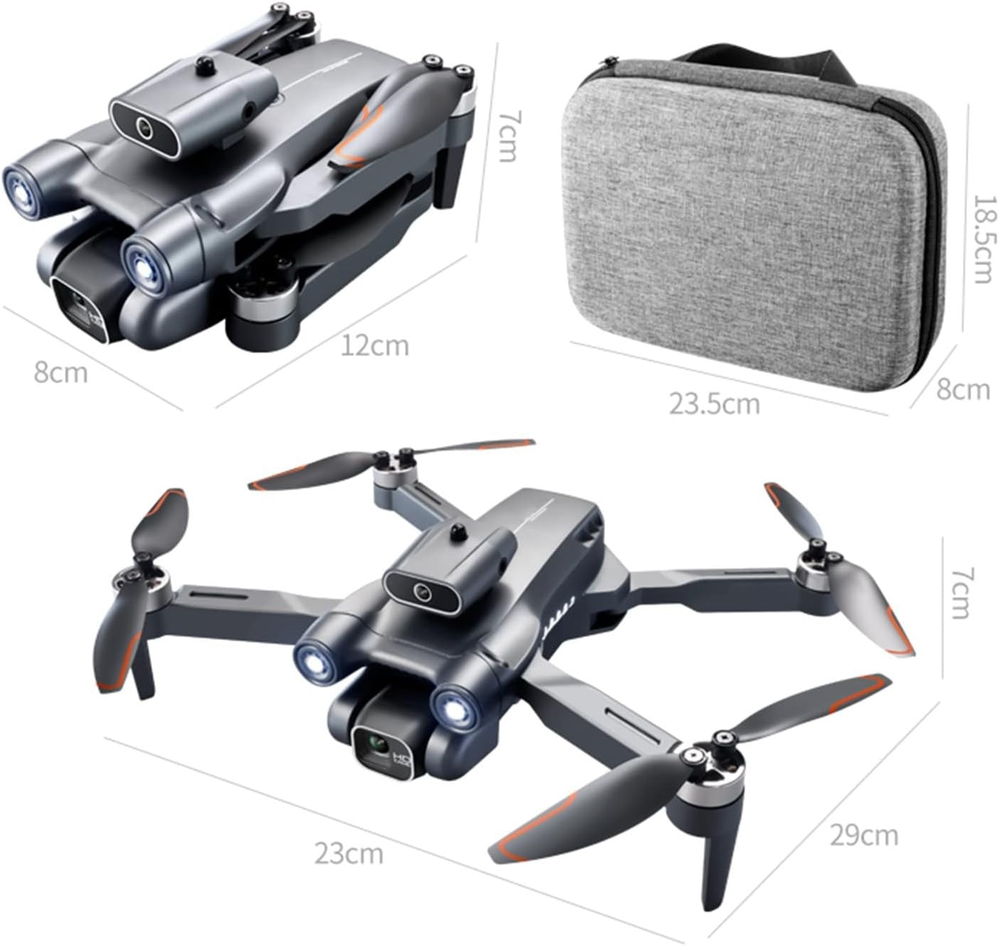 4K Dual Camera Drone with EIS, Obstacle Avoidance, Foldable Quadcopter 2 Battery