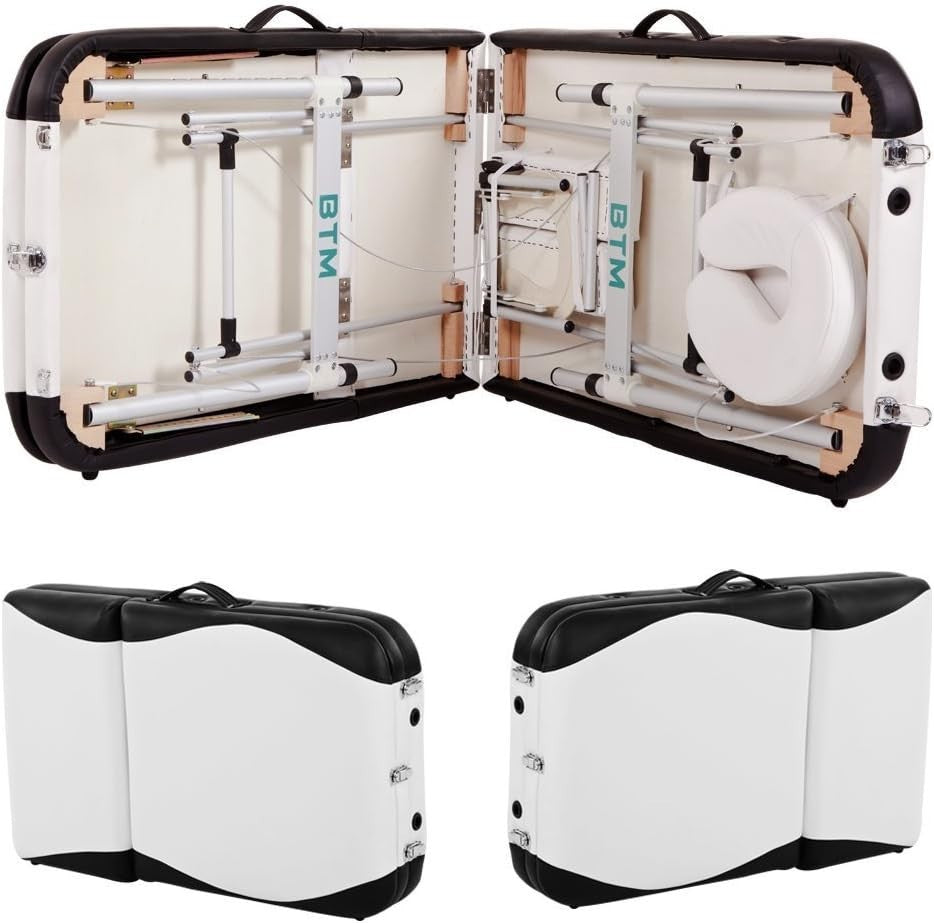 Adjustable Portable Folding Massage Table With Headrest & Carry Bag