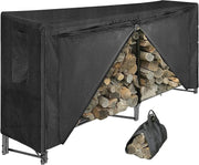 8ft Heavy Duty Log Rack & Cover Set – Waterproof Firewood Holder Outdoor