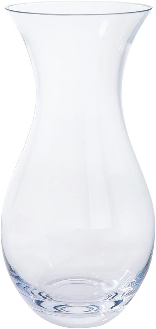Clear Glass Flower Vase 29cm Tall Elegant Waisted Home Table Decor