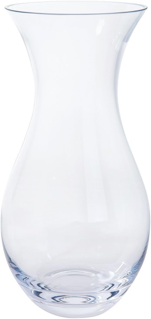 Clear Glass Flower Vase 29cm Tall Elegant Waisted Home Table Decor