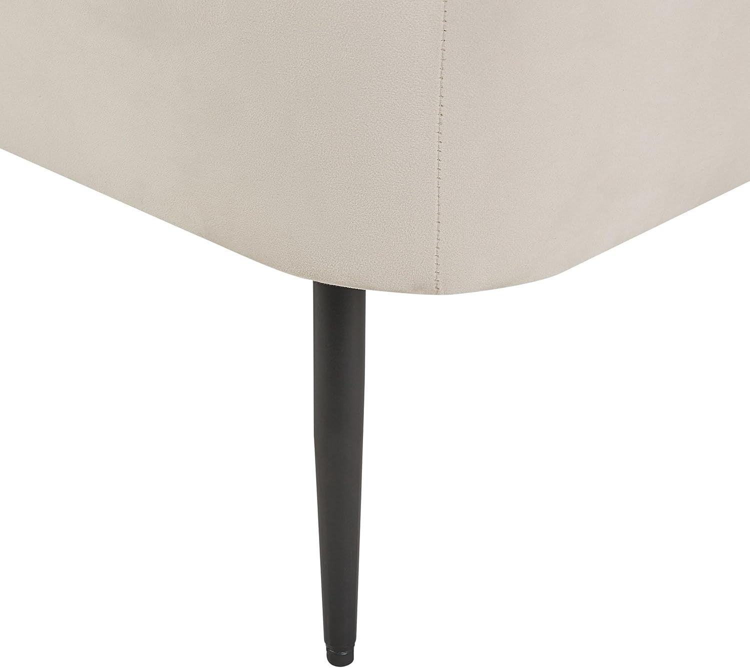 Velvet Chaise Lounge Orange & White | Minimalist Design, No Assembly, Modern