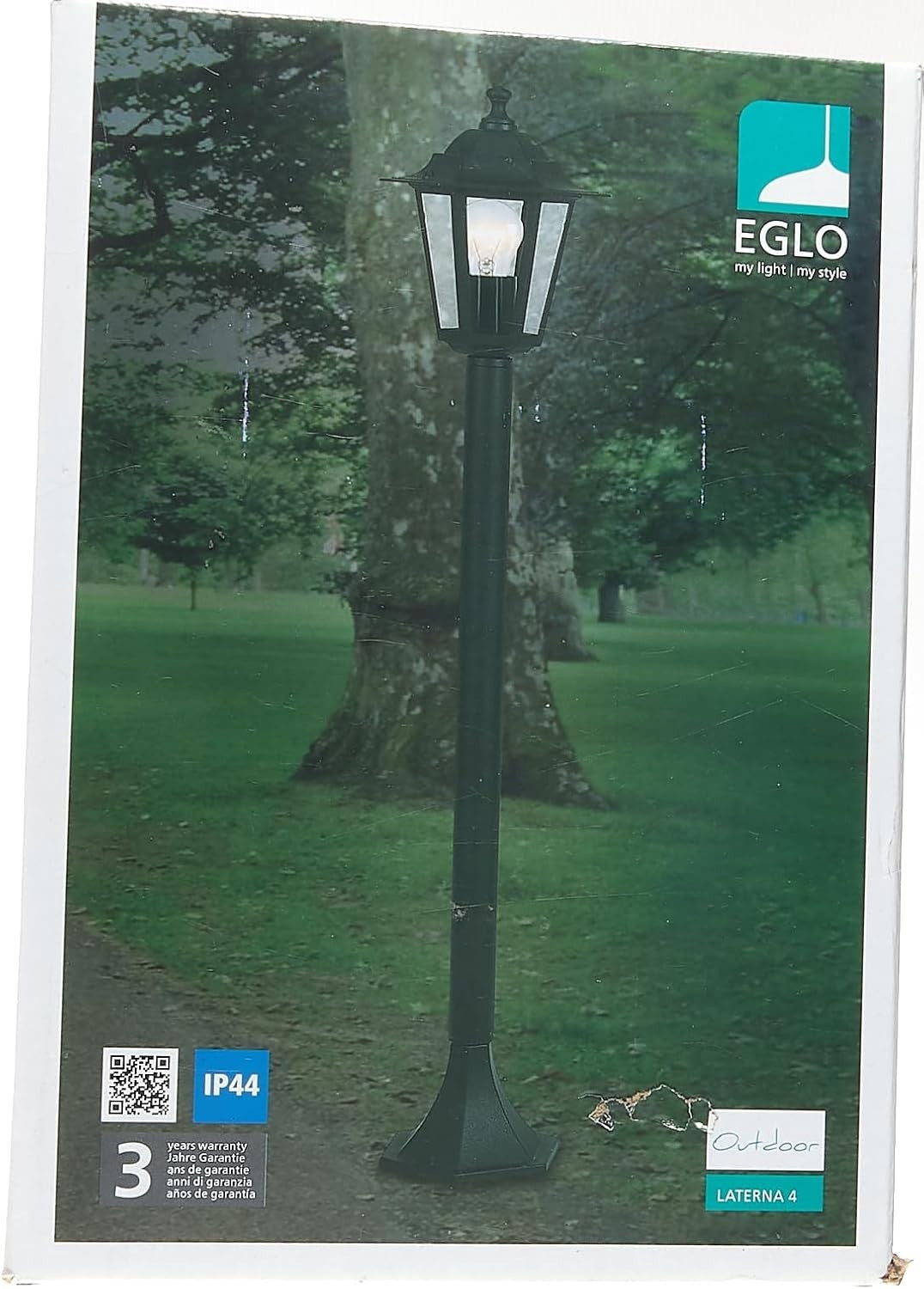 Laterna 4 Black Outdoor Lamp Post 100 cm IP44