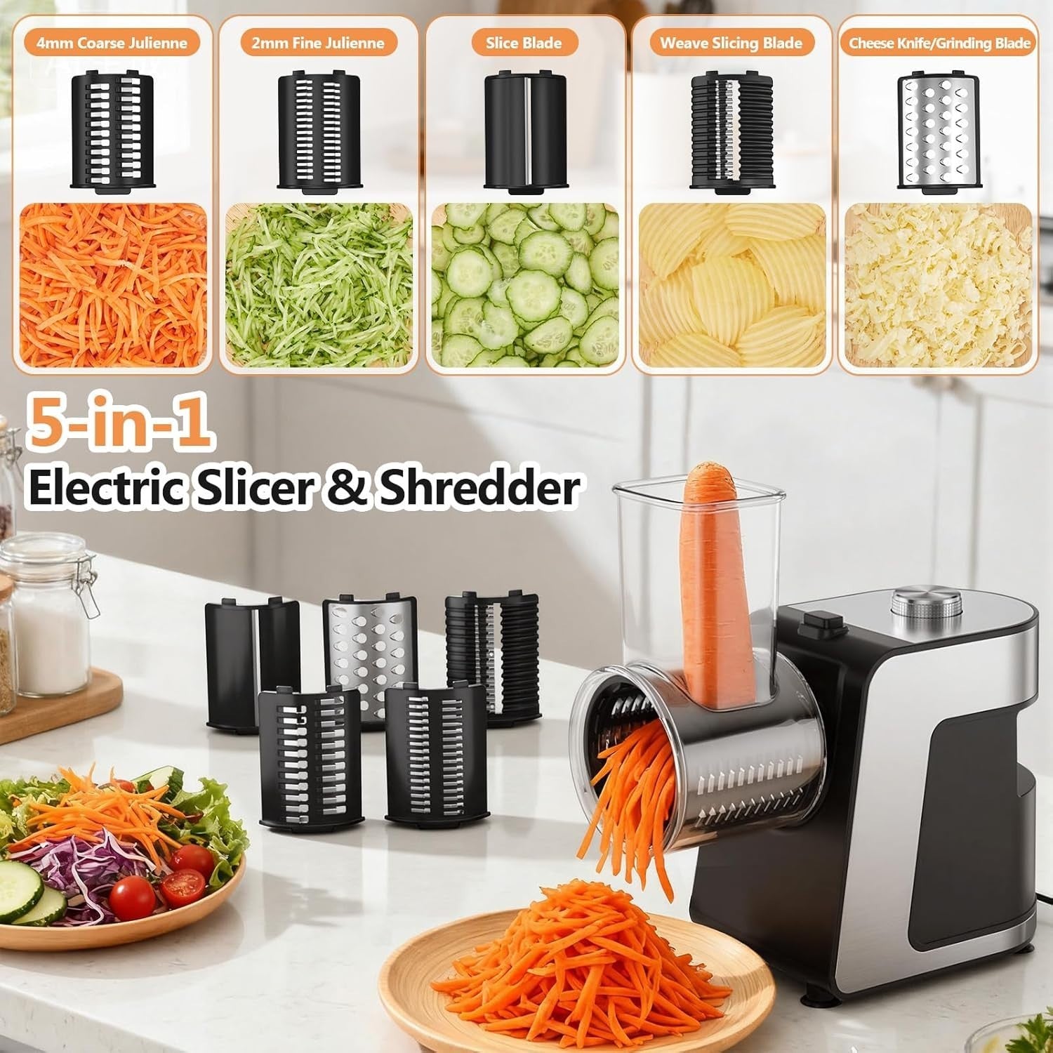 4 in 1 Electric Meat Grinder Sausage Maker Cheese Grater Mincer