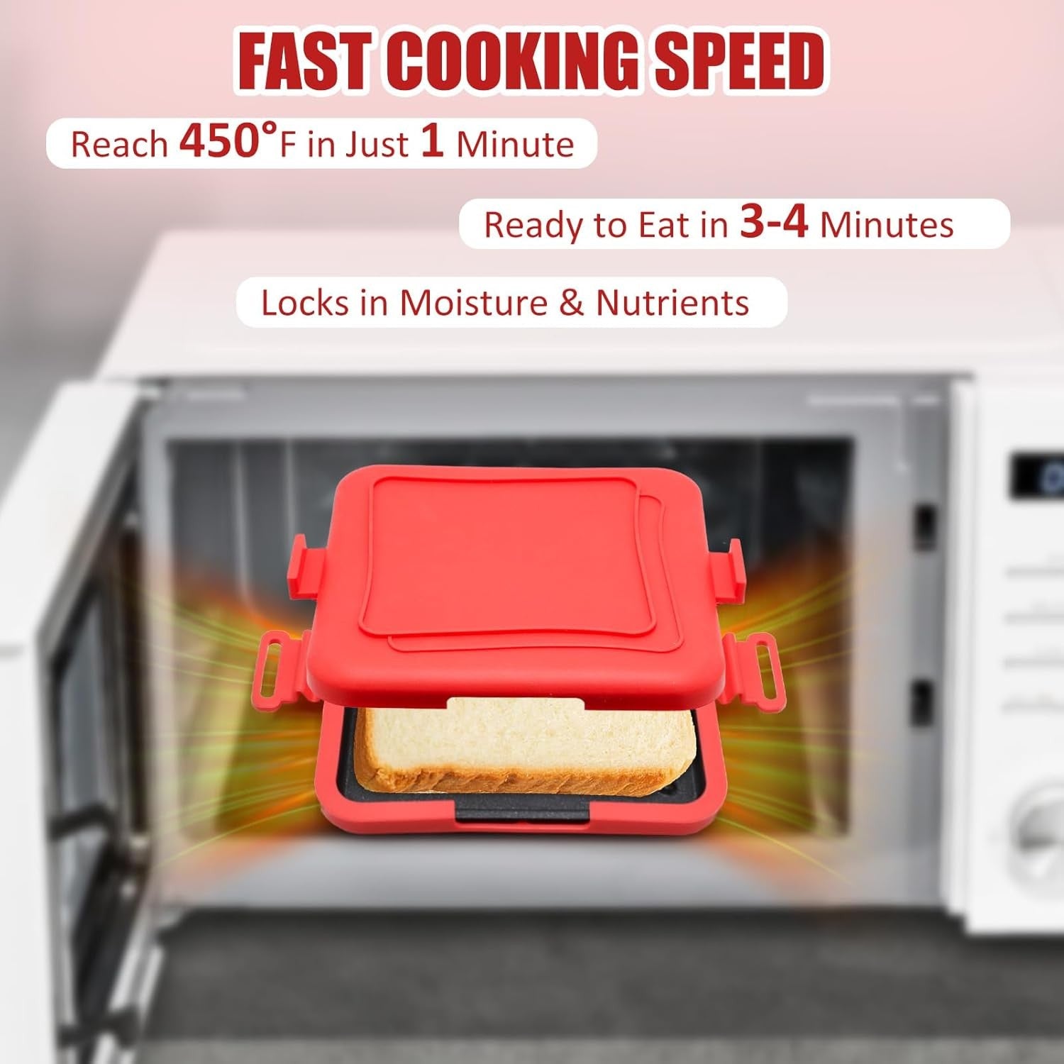 Microwave Toastie Sandwich Maker Non Stick Panini Press