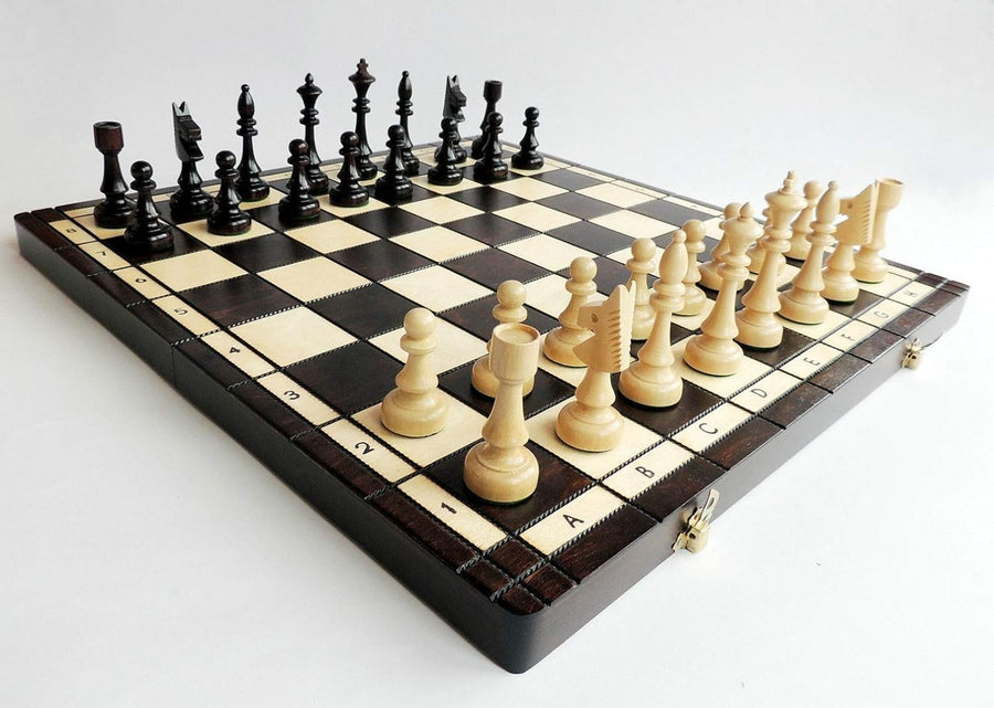 47cm Tournament Wooden Chess Set | Foldable Travel Board | Large Premium Pieces