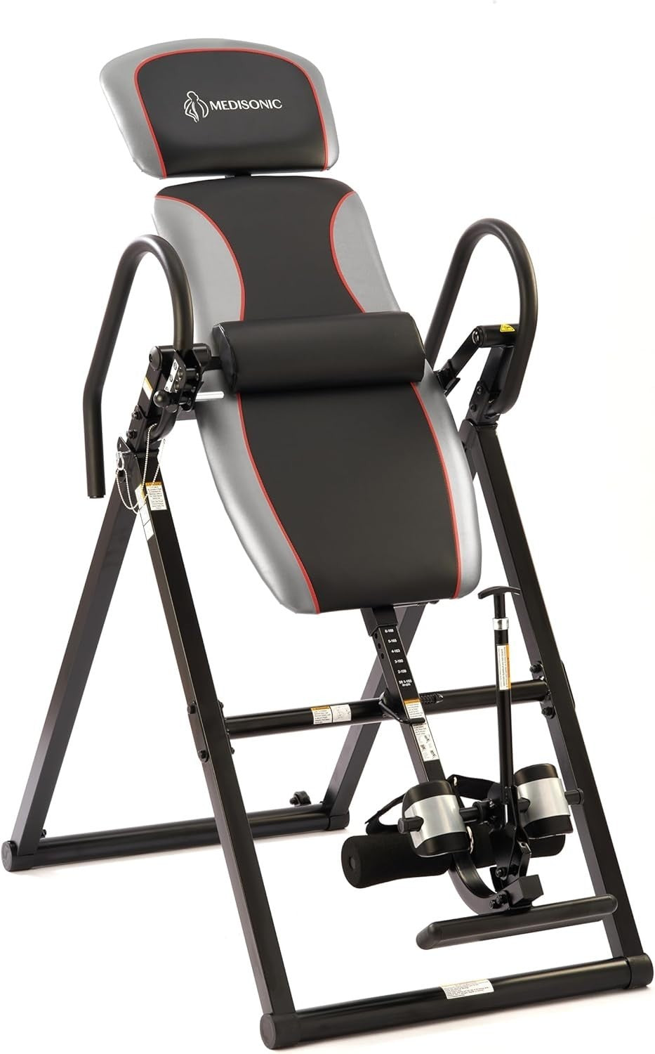 Deluxe Inversion Table Adjustable Lumbar Pad Back Pain Relief 300lb