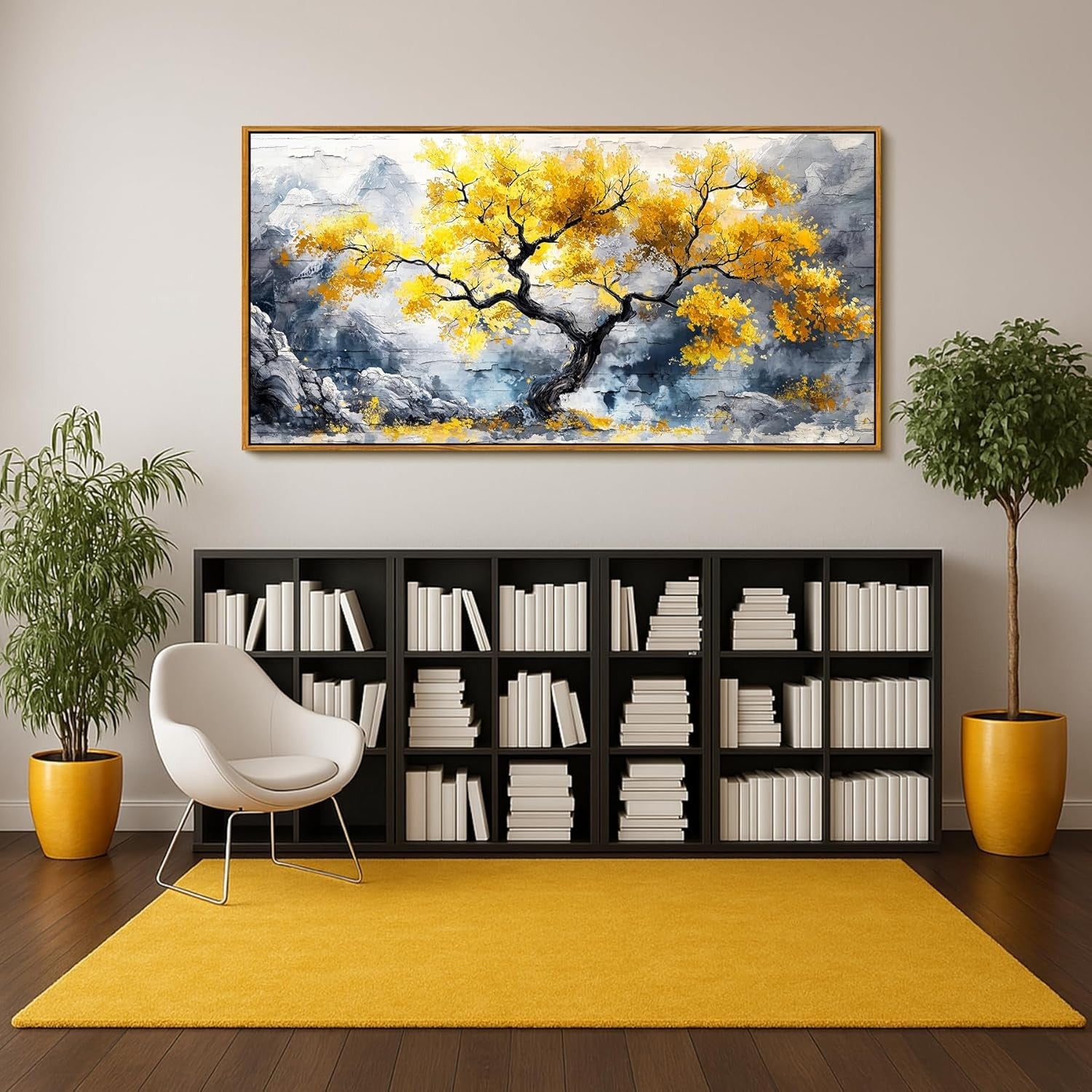Large Tree of Life Canvas Wall Art Framed Nature Living Room Wall Decor