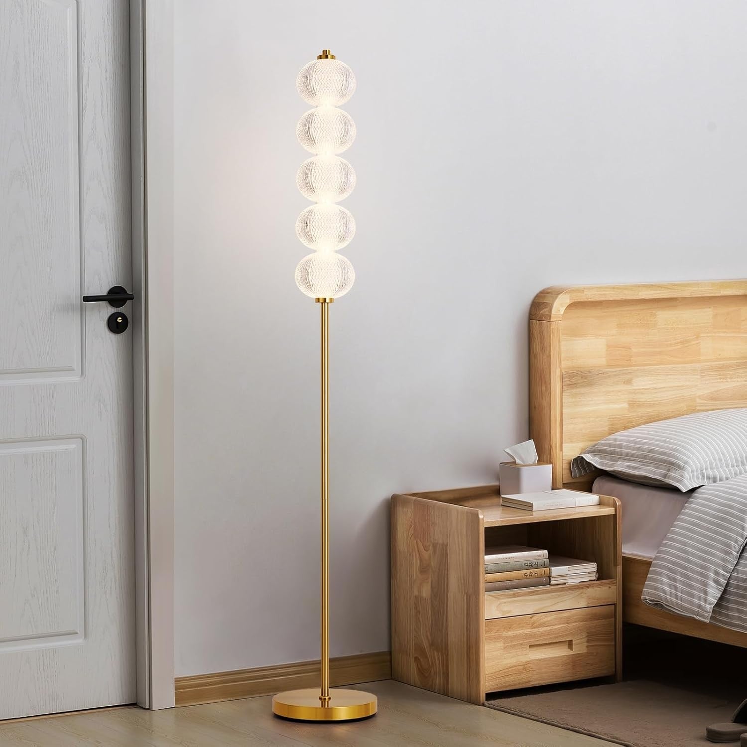 LED Floor Lamp Gold 2400LM Bright Standing Light 3 Colour Temperatures