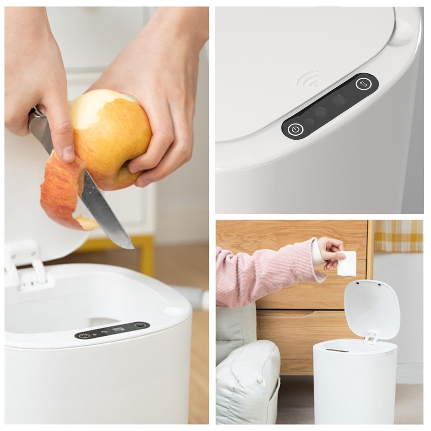 12L Motion Sensor Trash Can Touchless Odor Proof Bin