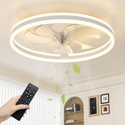 60cm LED Ceiling Fan Light with Remote, 6 Speeds, Quiet, Dimmable, Modern