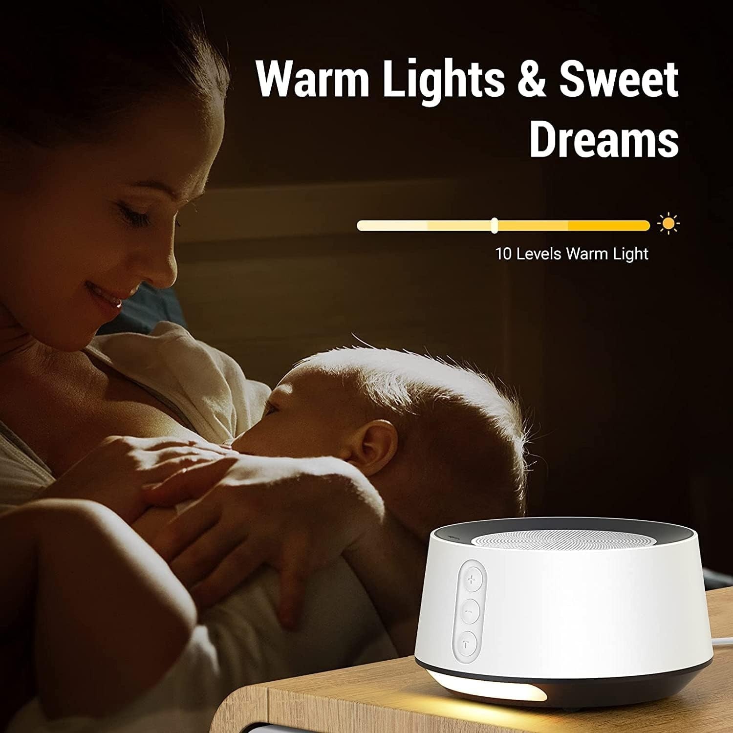 White Noise Machine for Sleep with 14 Soothing Sounds & Night Light