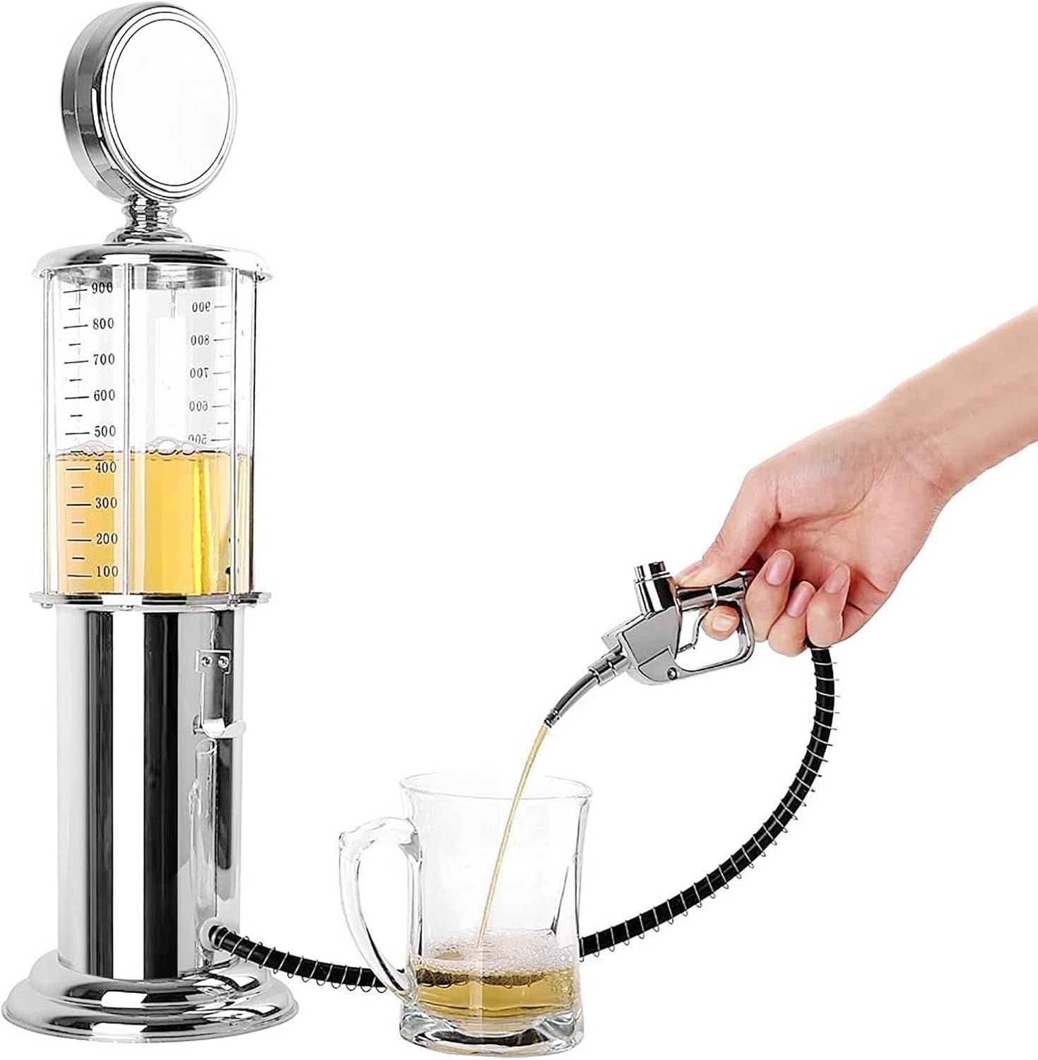 Gas Pump Whiskey Dispenser 1000ml Retro Drinks Server for Beer Rum Vodka Bar