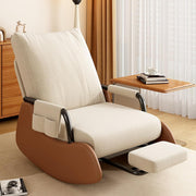 Luxury Nursing Rocking Chair Recliner Glider w/ Footstool & Side Pocket