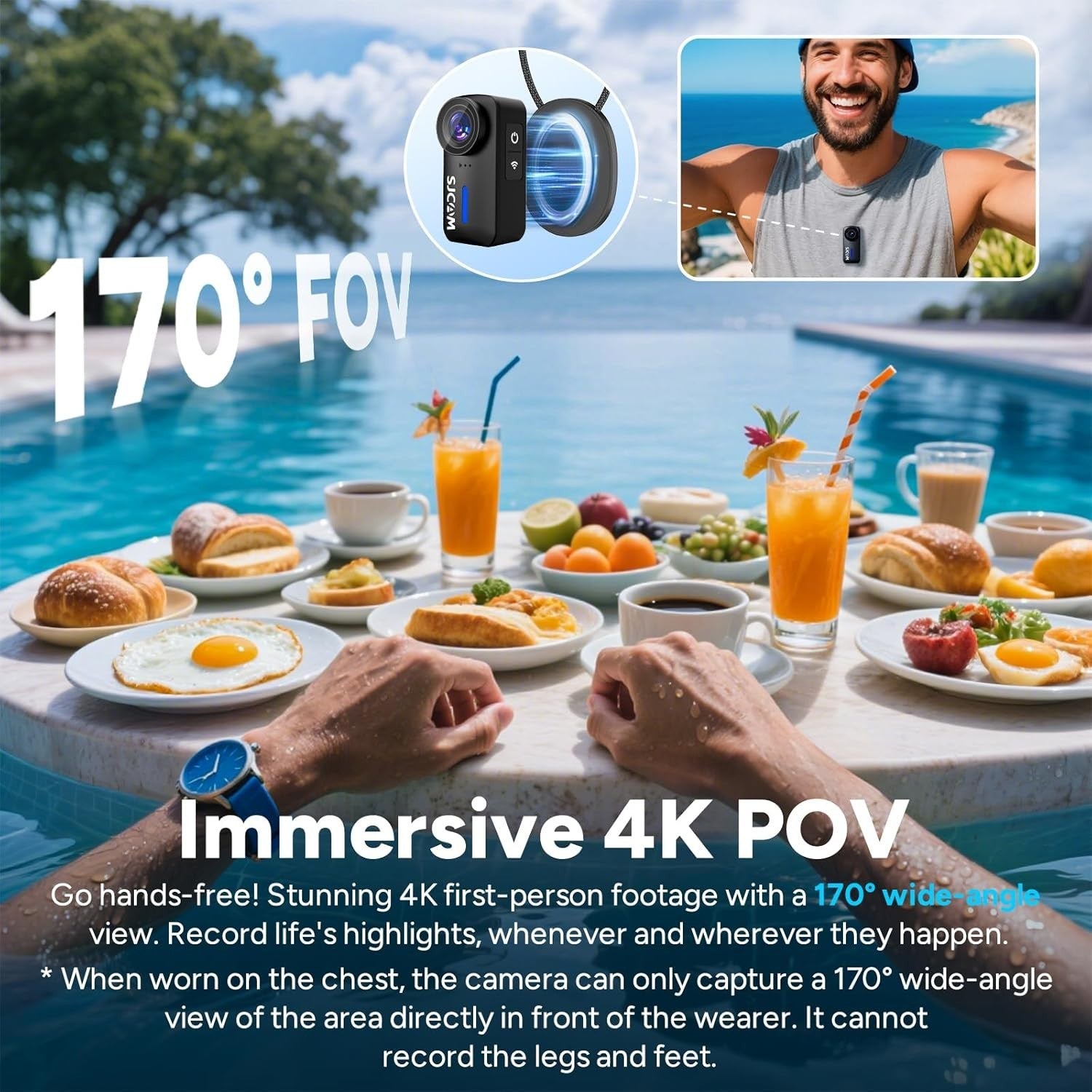 4K Magnetic Mini Action Camera 170° Waterproof POV Cam w/64GB
