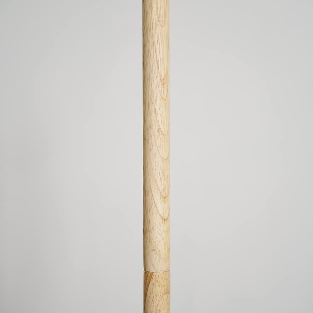 Tall Wooden Floor Lamp Base E27 Natural Wood Standing Light Foot Switch