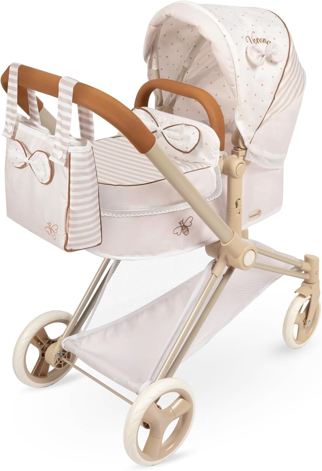 3in1 Dolls Pram Convertible Pushchair Carrycot Foldable Toy