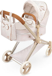 3in1 Dolls Pram Convertible Pushchair Carrycot Foldable Toy