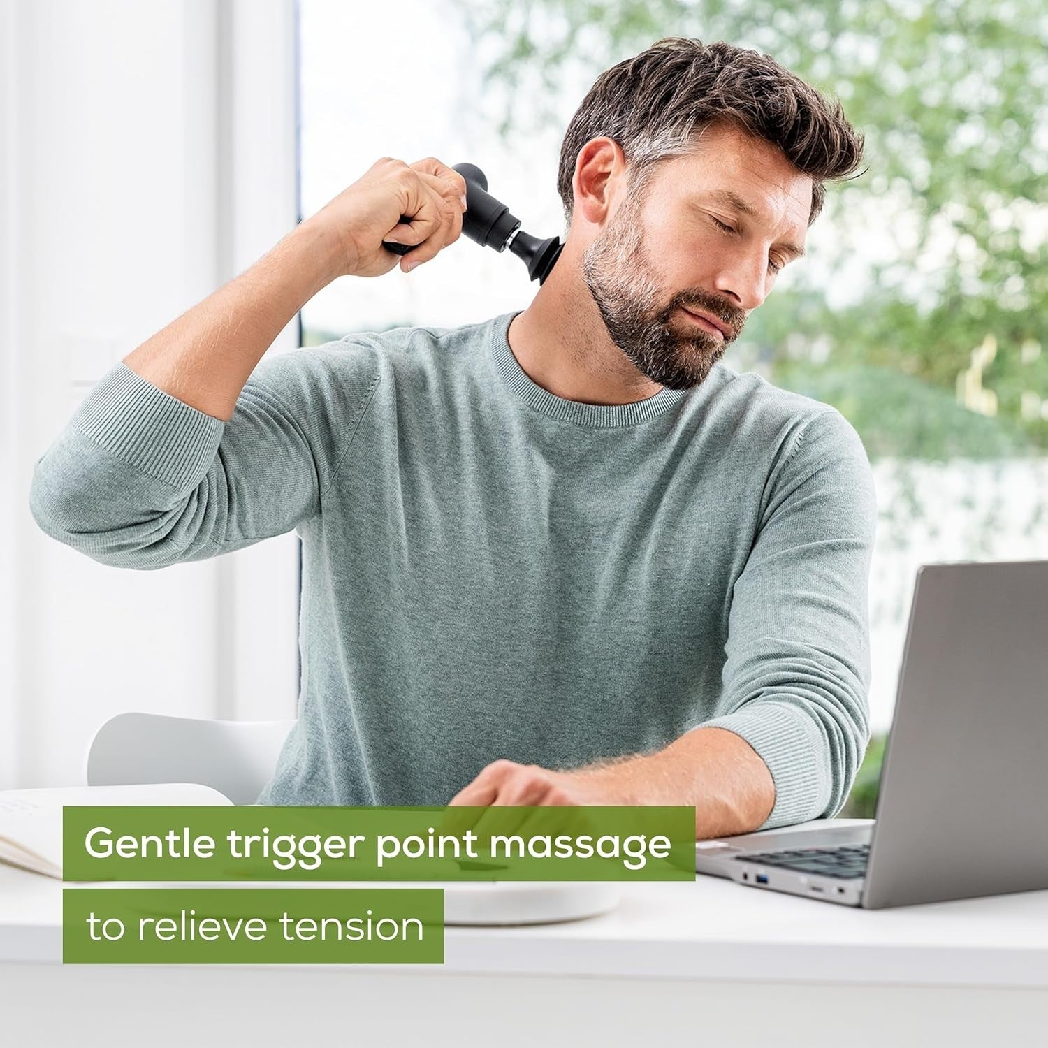 Deep Tissue Massage Gun for Muscles Neck Back Pain Relief 3 Heads Quiet