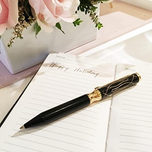 Luxury Black Crystal Ballpoint Pen Metal Executive Gift Set