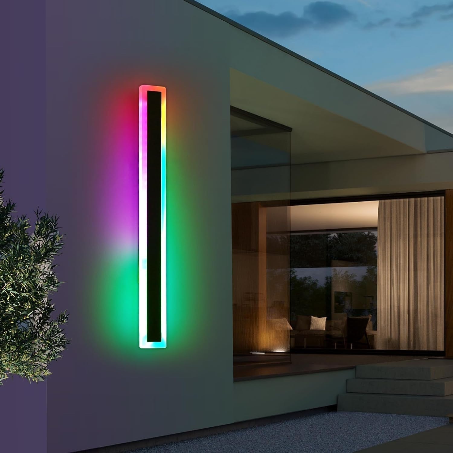 RGB Outdoor Wall Light 120CM Color-Changing Waterproof LED Strip