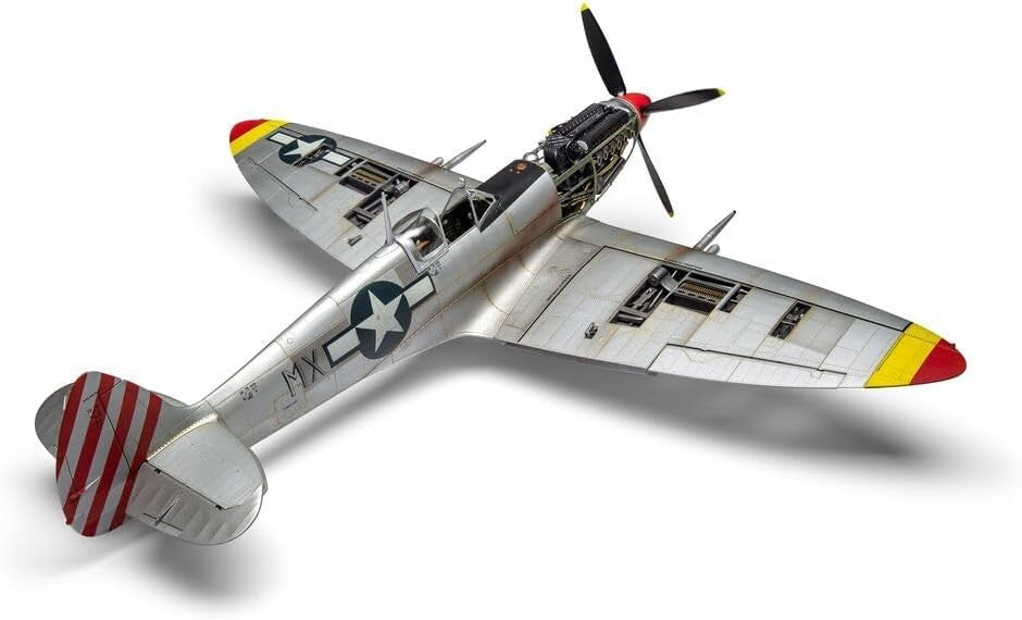 1:24 Scale Military Aircraft Model Kit | Detailed Spitfire Mk.VIII | 452 Parts