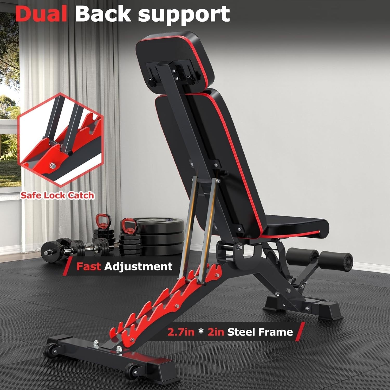 Ultra Heavy Duty Adjustable Bench 1200lb Incline Decline Home Gym