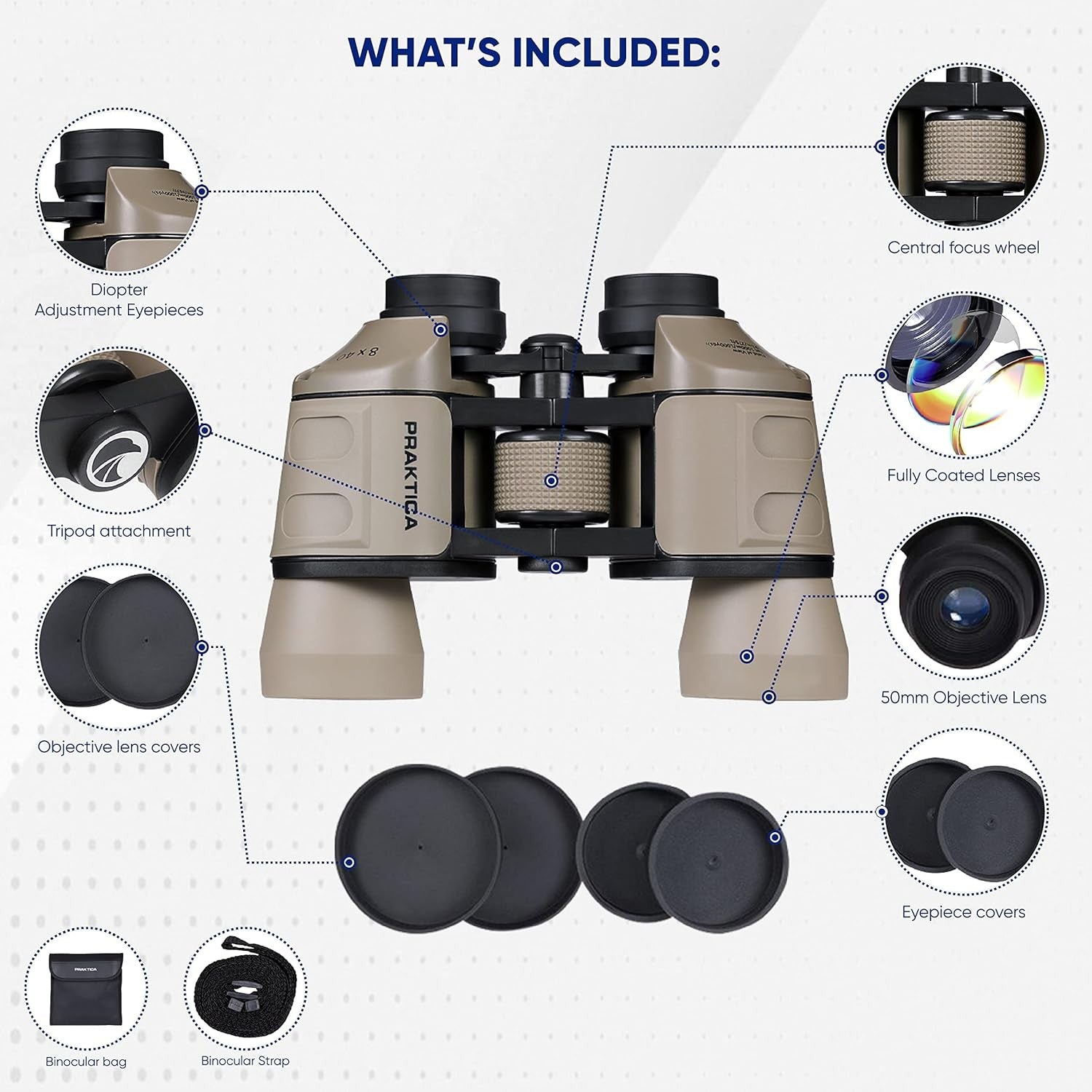 10x50 HD Binoculars Wide Angle Outdoor Viewing High Power Clear Vision