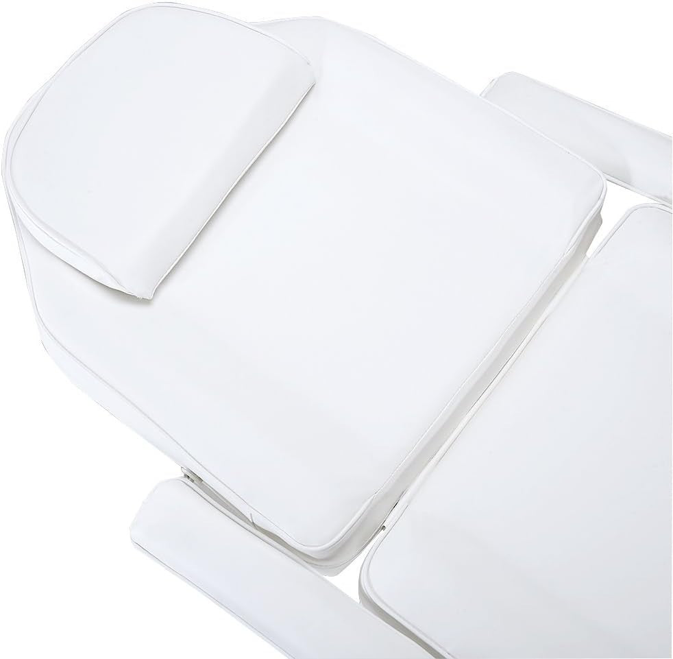 Reclining Beauty Bed Massage Table Adjustable Salon Tattoo Therapy Couch White