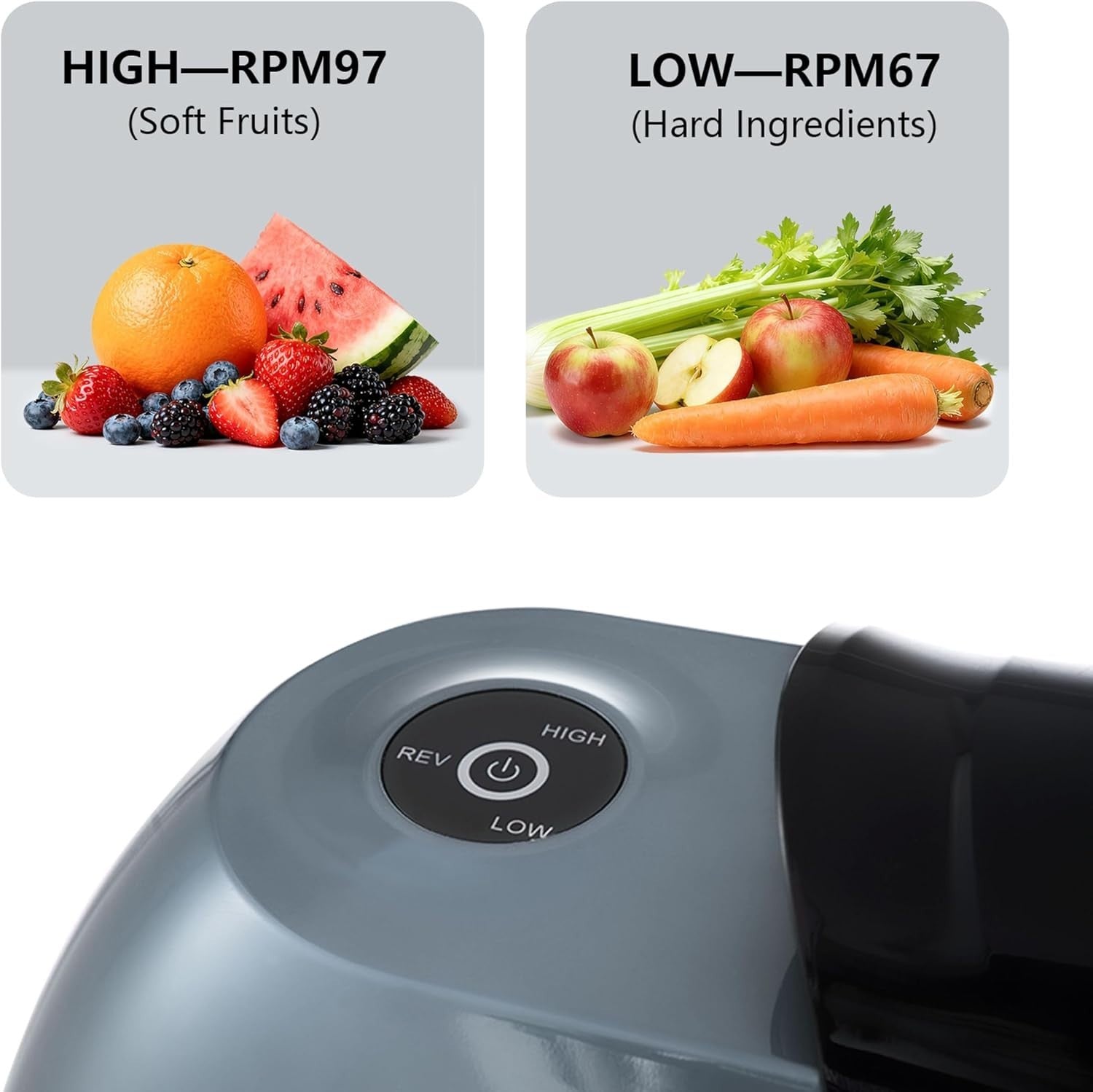 Cold Press Juicer BPA Free Slow Masticating High Yield Quiet Touch