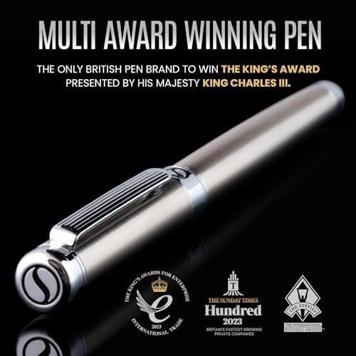 Luxury Stainless Steel Rollerball Pen Chrome Trim Gift