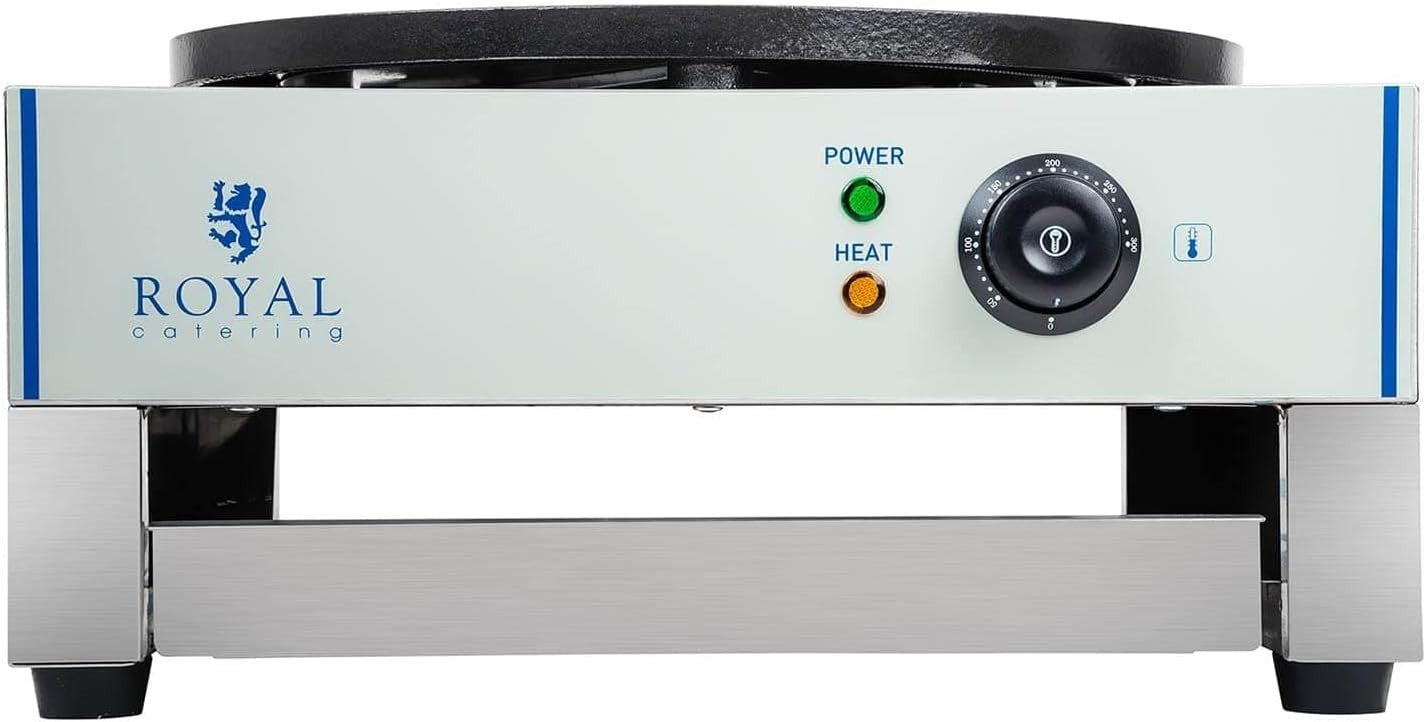 Commercial Crepe Maker 3000W Cast Iron Plate | Pro Pancake Griddle 40cm