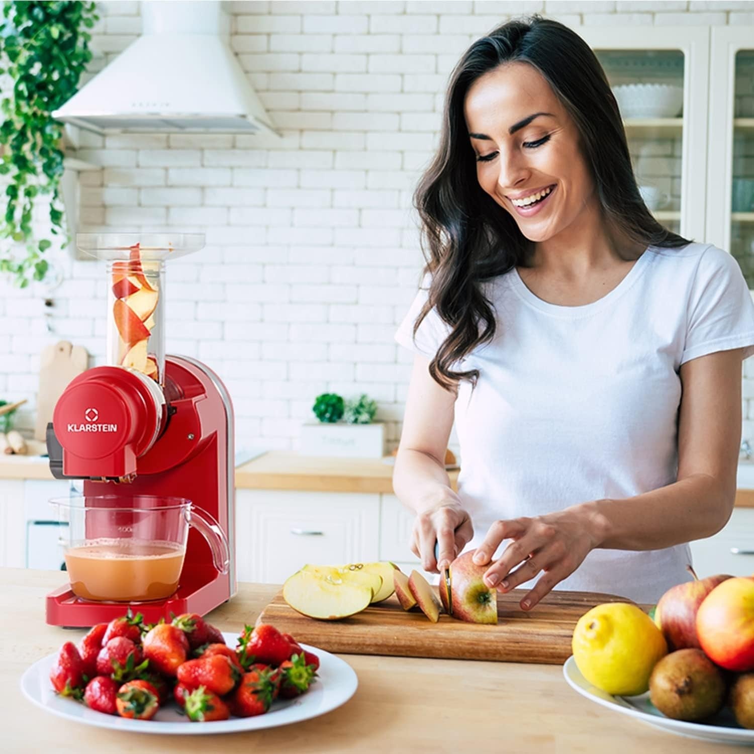 Slow Juicer 200W Vertical Cold Press Quiet Motor BPA Free Easy Clean