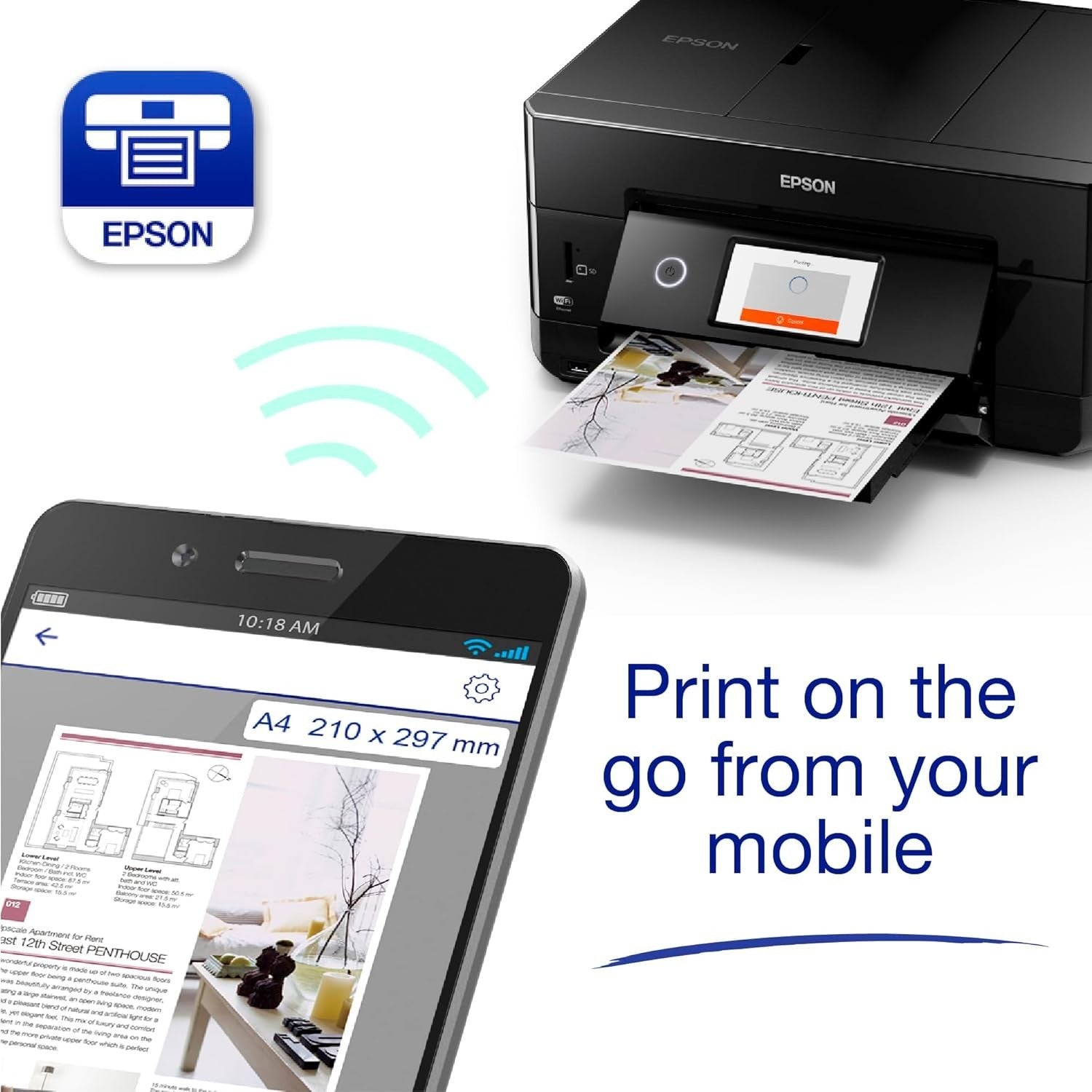Expression Premium XP-7100 Wireless A4 5-Color Printer with Scan & Copy