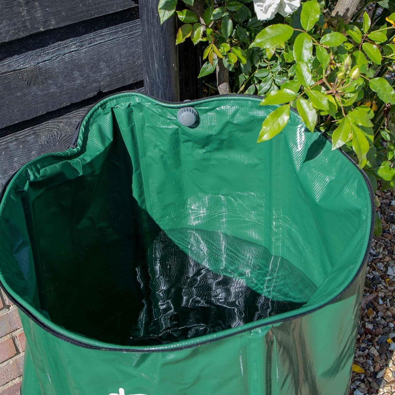 250L Collapsible PVC Garden Water Butt with Zipped Lid & Tap