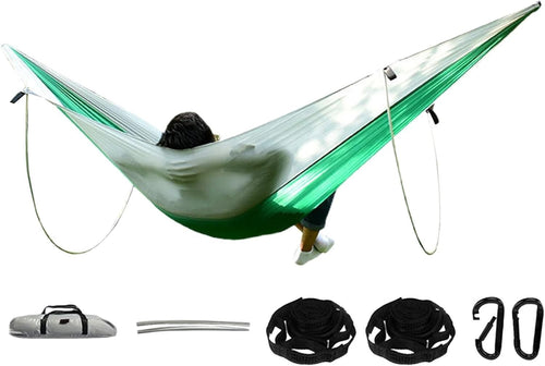 Portable Camping Hammock Double Single Parachute Lightweight with Tree Straps