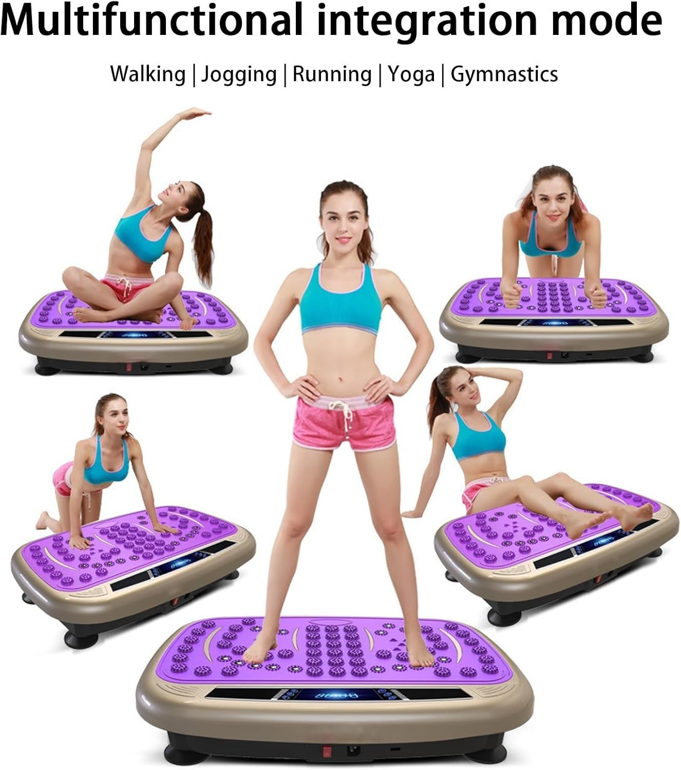 Portable Vibration Plate Fitness Platform 120 Levels 9 Modes