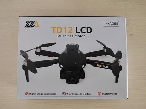 Toladrone TD12LCD 1080P Drone w/ LCD Remote, Brushless Motor, Foldable