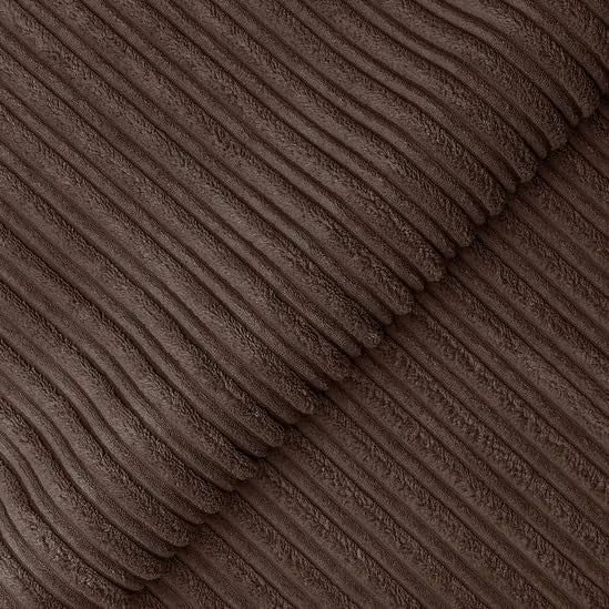 RH 4 Seater Corner Sofa – Jumbo Cord L Shape Couch – Chocolate Brown
