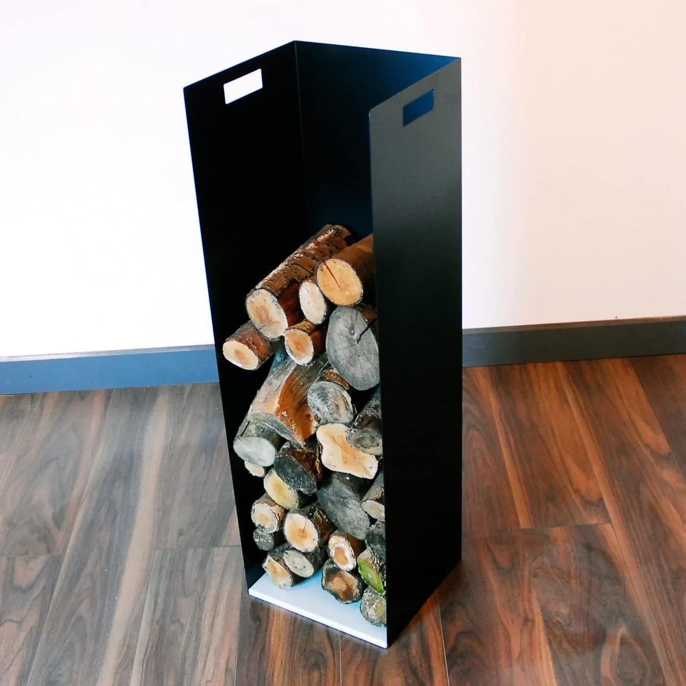 Firewood Log Holder Tall Metal Basket Indoor Storage for Fireplace Stove