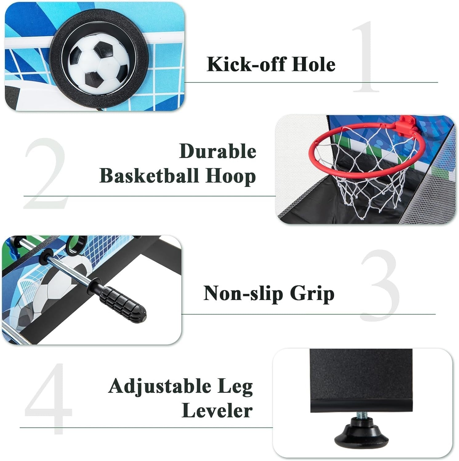 14 in 1 Multi Game Table Air Hockey Pool Foosball Tennis Arcade Set