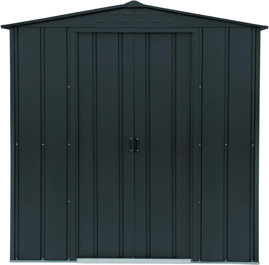 Duramax 6x4 Outdoor Metal Garden Shed Anthracite Weatherproof Storage