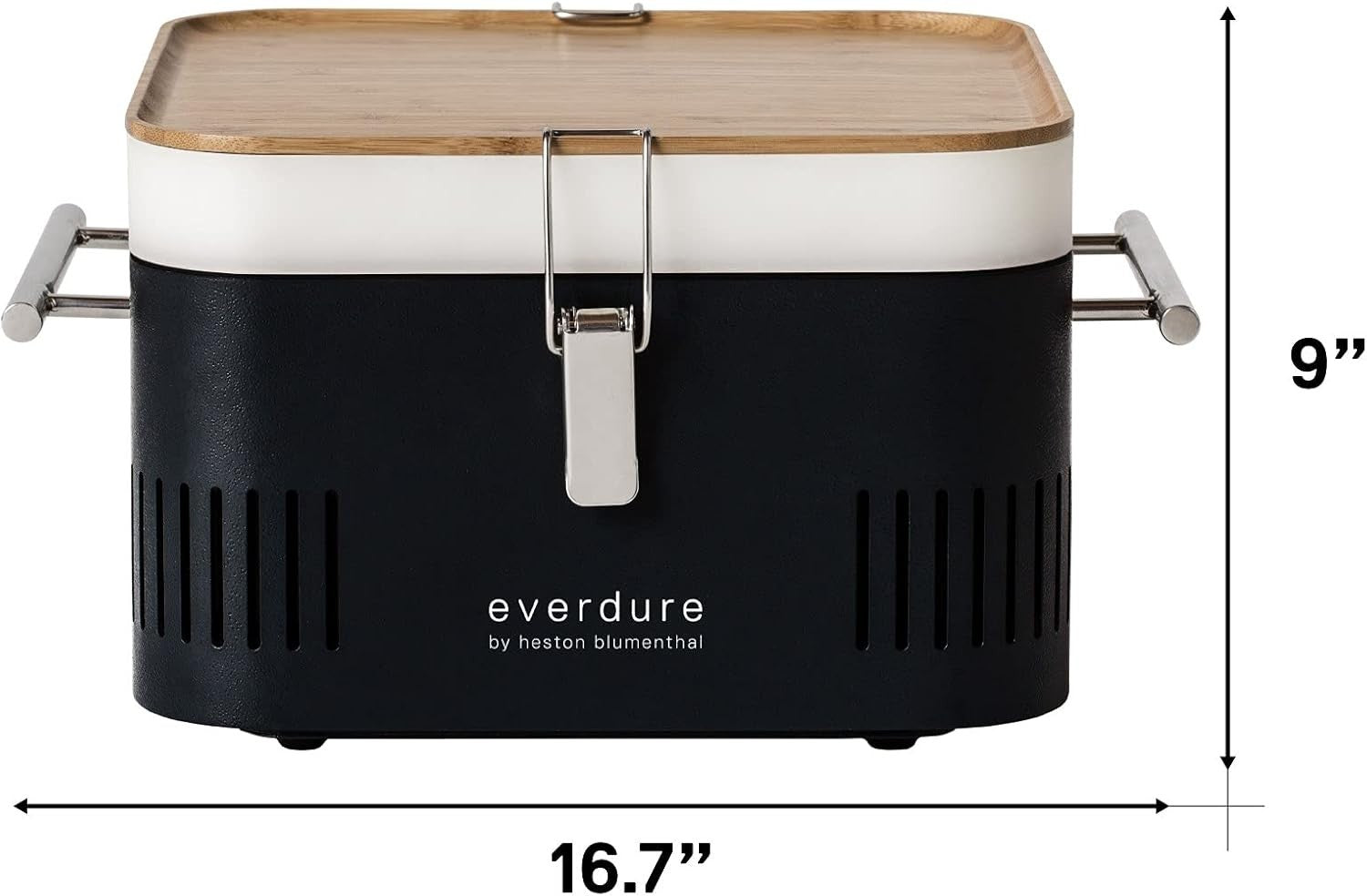 Portable Charcoal Cube BBQ Grill with Prep Board | Compact Tabletop Outdoor