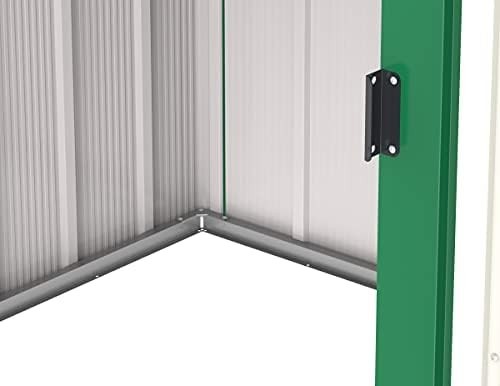Metal Garden Storage Shed 6x4ft Waterproof Outdoor Tool & Bike Shed Green